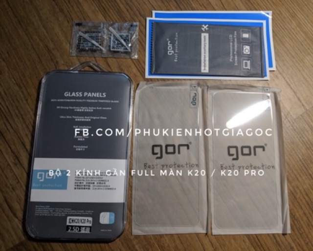 Kính cường lực Xiaomi Redmi K40 / K40 Pro / K30 / K30 Pro / Note 9 / CC 9 /  Mi 9 Gor trong suốt chính hãng