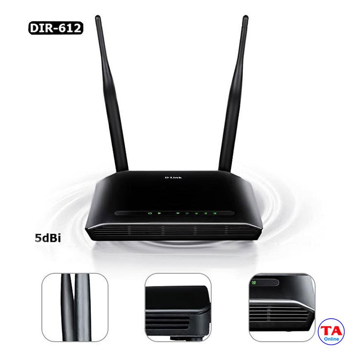 Bộ định tuyến Wifi N300 Dlink DIR-612. Có Repeater. Hỗ trợ UPnP | BigBuy360 - bigbuy360.vn