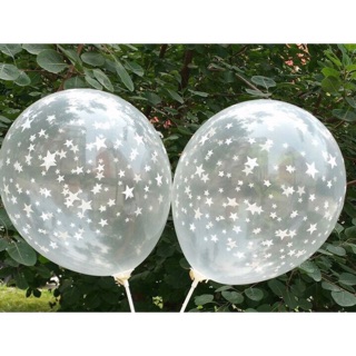 Bóng trong suốt in sao 35cm