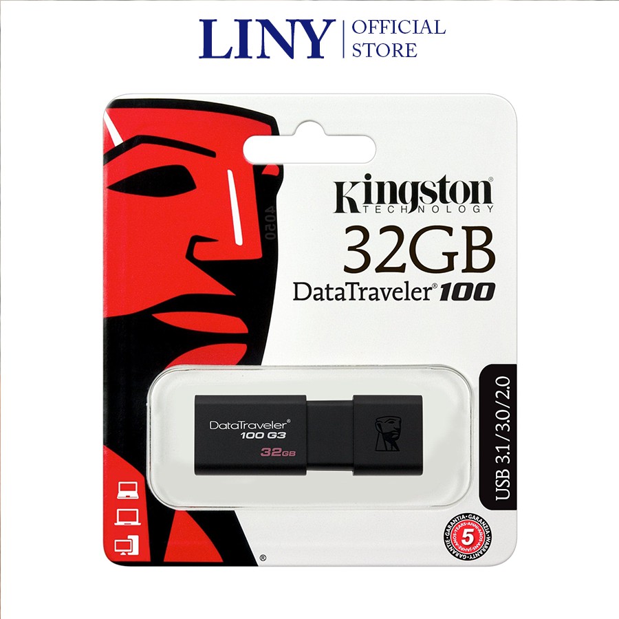 USB Kingston DT100G3 32GB nắp trượt tốc độ upto 100MB/s | BigBuy360 - bigbuy360.vn