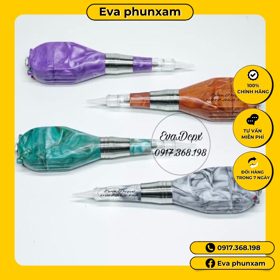 Máy phun xăm thần thánh TÍCH ĐIỆN và CHỈNH TỐC ĐỘ, CHỈNH KIM - Phun tán bột lông mày siêu đẹp