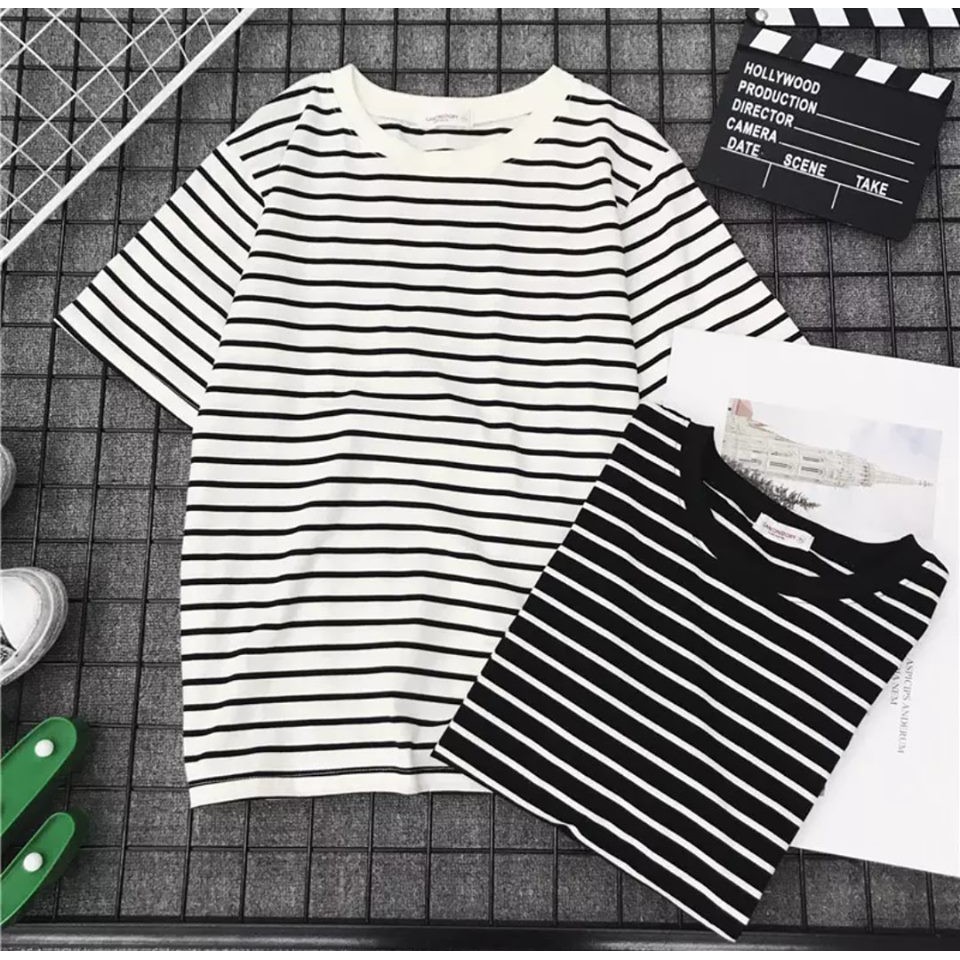 combo 2 áo thun kẻ nữ