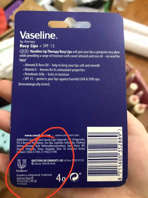 Son BILL UKdưỡng môi VASELINE LIP THERAPY SPF15 nguyên bản original aloe vera nha đam cocoa butter rose hoa hồng | BigBuy360 - bigbuy360.vn