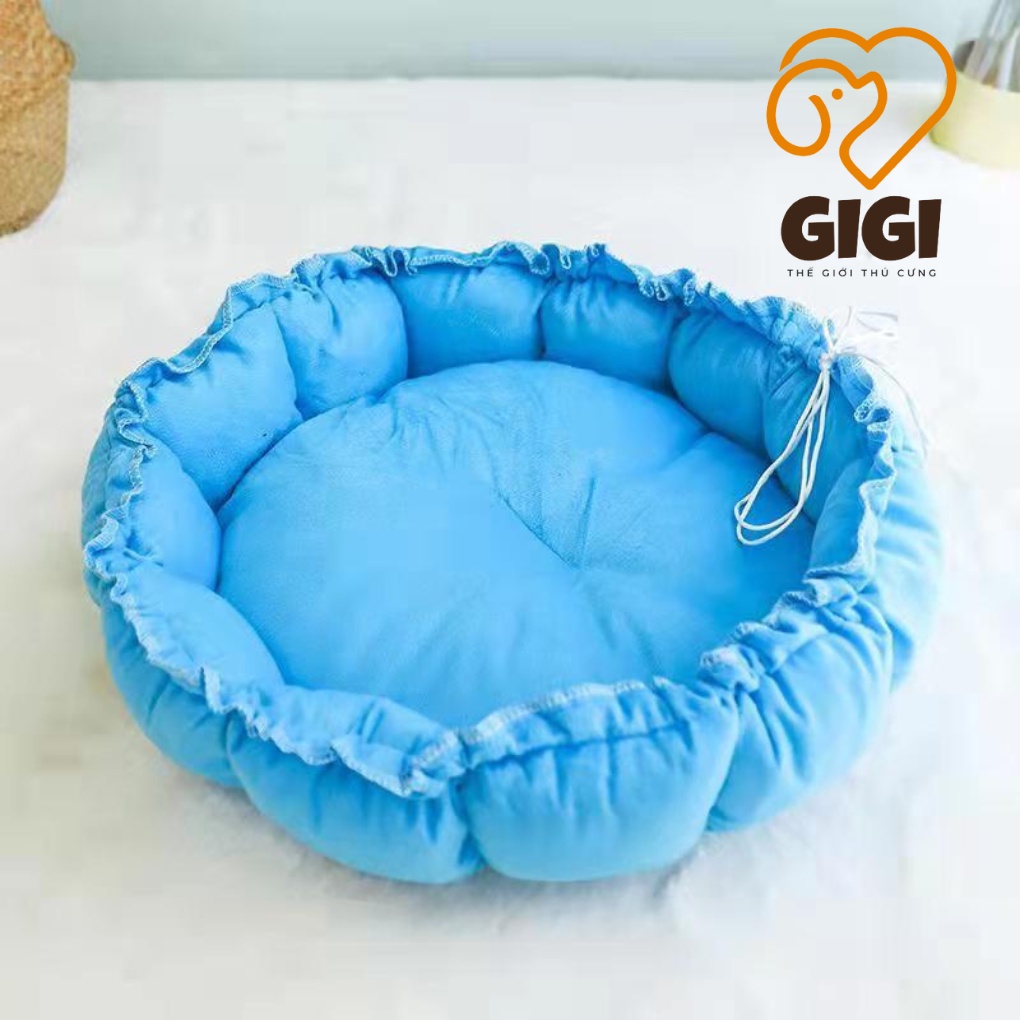 Nệm ngủ ruột bông cho chó mèo hình tròn dây rút giao ngẫu nhiên phụ kiện thú cưng giá rẻ - GiGi Pet Shop