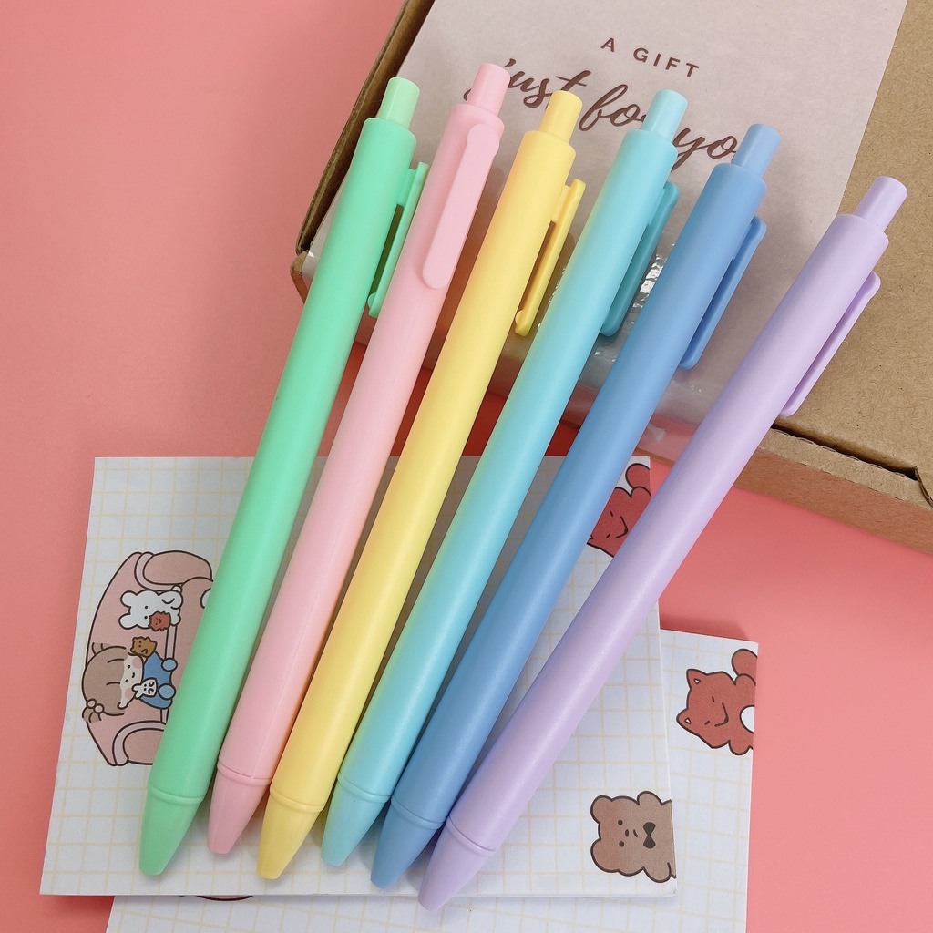Combo 10 Bút bi thân màu Pastel_Mẫu ngẫu nhiên_Guden Stationery