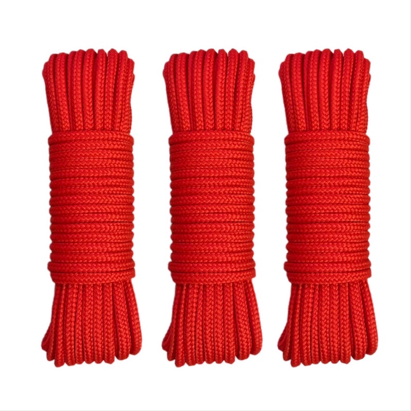 20 mét - Dây Dù 4mm ko lõi êm tay dùng làm macrame, căng lều, trang trí, dây giày, dây phơi