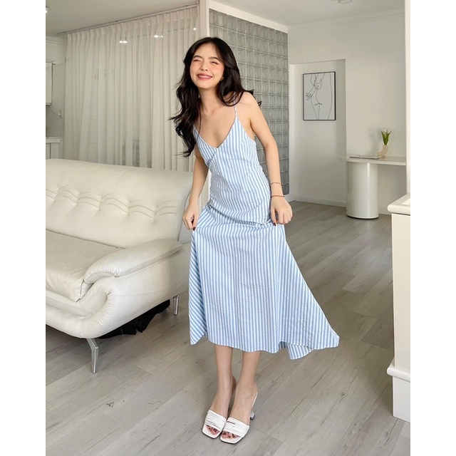 WHITELAZZ | Đầm hai dây hoạ tiết sọc - Camila Strappy Dress
