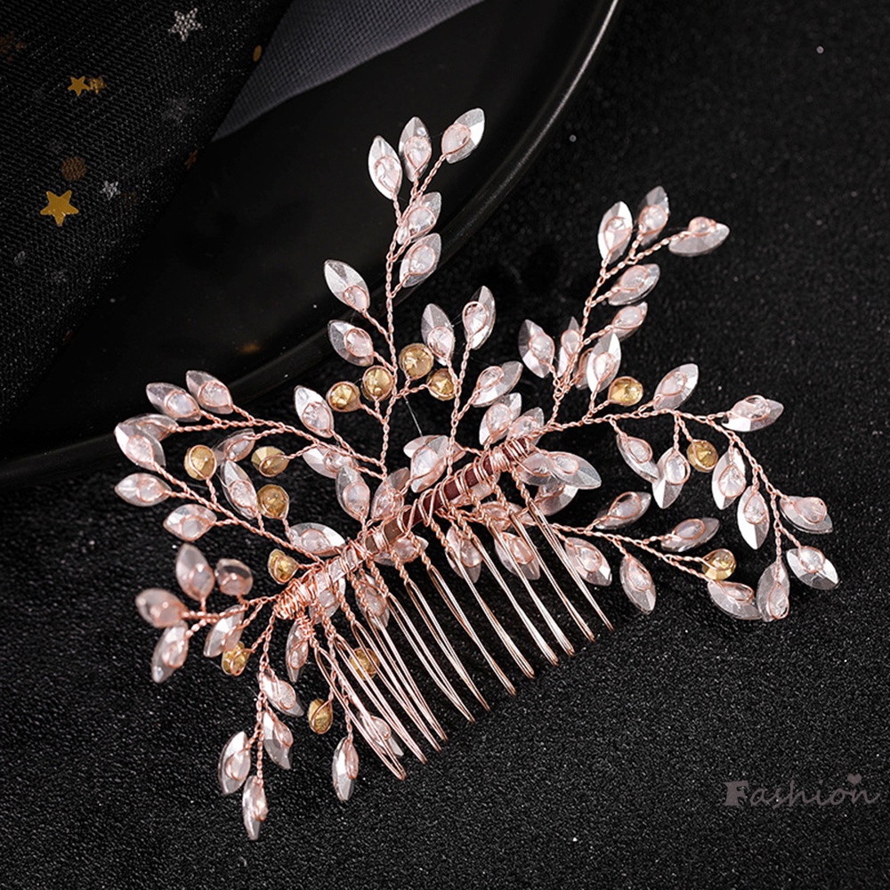 Lược Cài Tóc Hình Hoa Đính Đá Đơn Giản Siêu Bền Cho Nữ