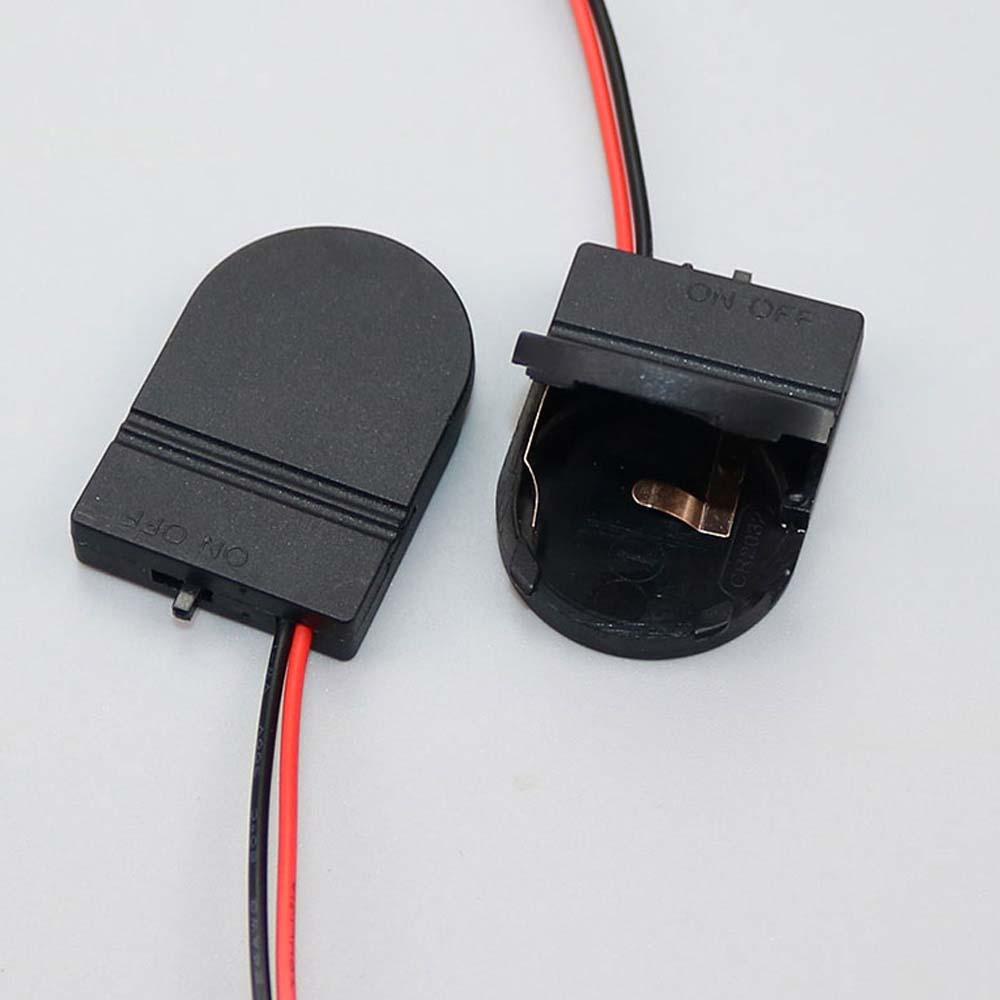 Hộp Đựng Pin 3V Bằng Nhựa Màu Trắng Có Nắp Công Tắc Bật / Tắt Ốp