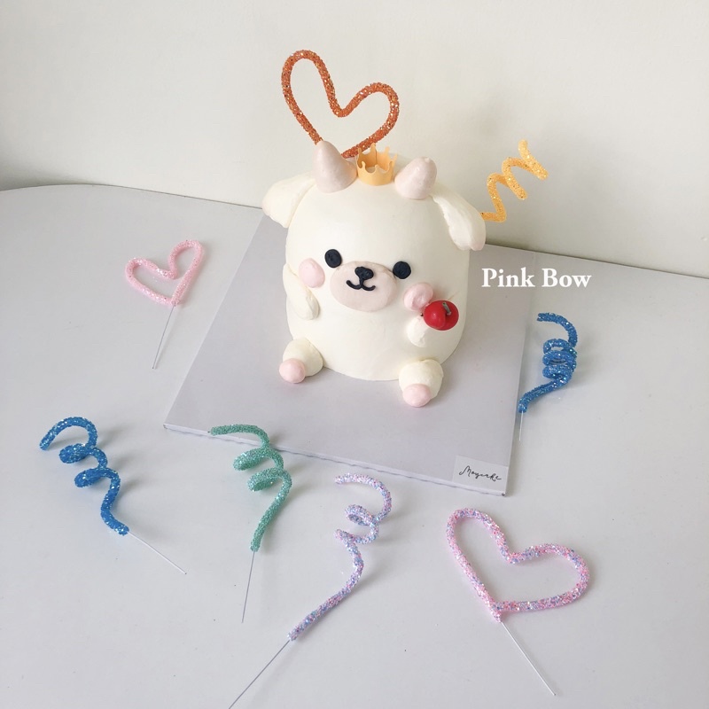 Set 4 Cây nhựa dẻo kim tuyến uốn cong tạo hình theo ý thích, dùng để trang trí tiệc, bánh kem các loại