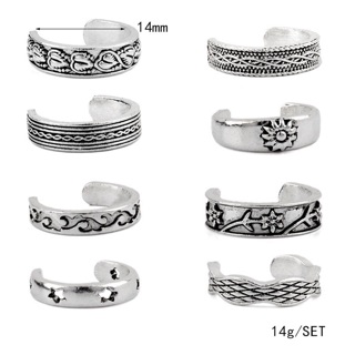 💍 Set nhẫn chân Boho 8 chiếc 💍