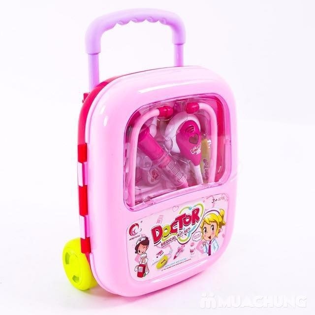 Đồ chơi valy kéo bác sĩ dùng pin có đèn màu sắc đẹp, sáng bóng hàng cao cấp, do choi y te, do choi kham benh