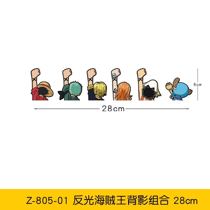 🔥Một Mảnh! ⚡ Sticker Phản Quang Chống Thấm Nước Hình Luffy Chopper Trang Trí Xe Hơi Xe Máy