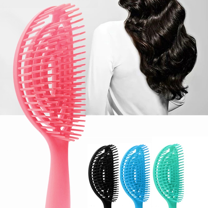 Set 2 Lược Chải Tóc Tạo Kiểu Tóc Xoăn Gợn Sóng Có Thể Sử Dụng Ướt Và Khô YOUYO