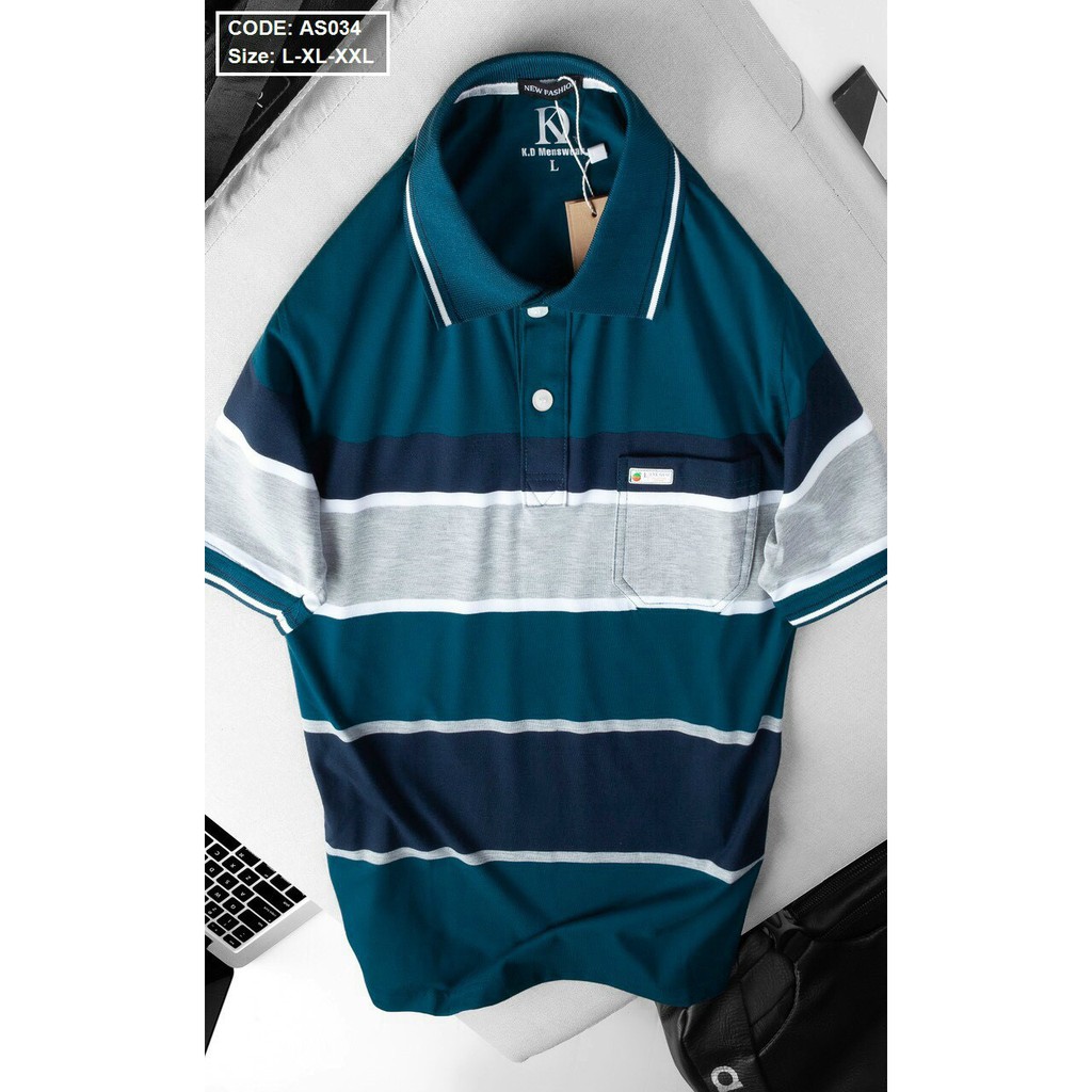 Áo Polo Nam Có Có Túi Trung Niên - Thấm Hút Mồ Hôi, Co Giãn Đa Chiều | BigBuy360 - bigbuy360.vn