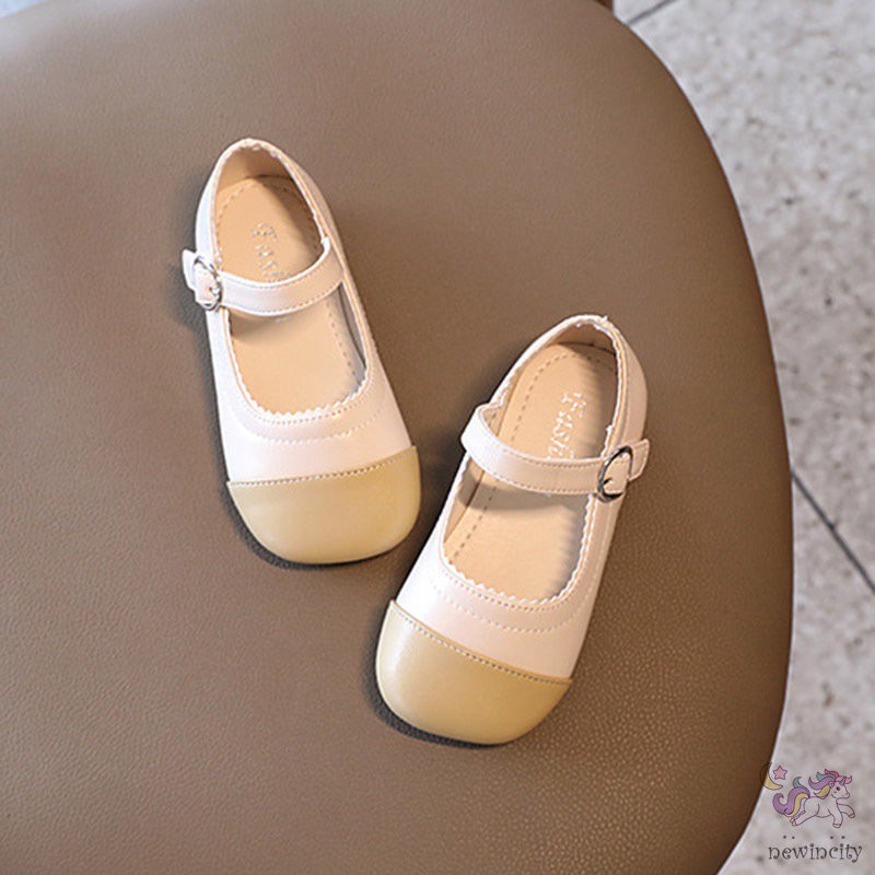 Giày Búp Bê Da Phong Cách Retro Hàn Quốc Cho Bé Gái