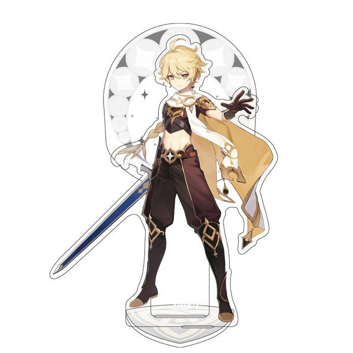 Mô hình standee Traveler Lumine Aether Paimon mica standee GENSHIN IMPACT anime chibi trang trí trưng bày