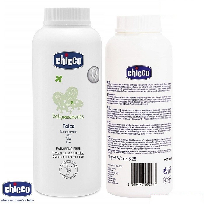 Phấn rôm tinh bột Gạo Chicco 0m+ 150g