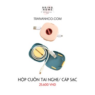 Hộp cuốn tai nghe/ cáp sạc kiêm đế giữ điện thoại