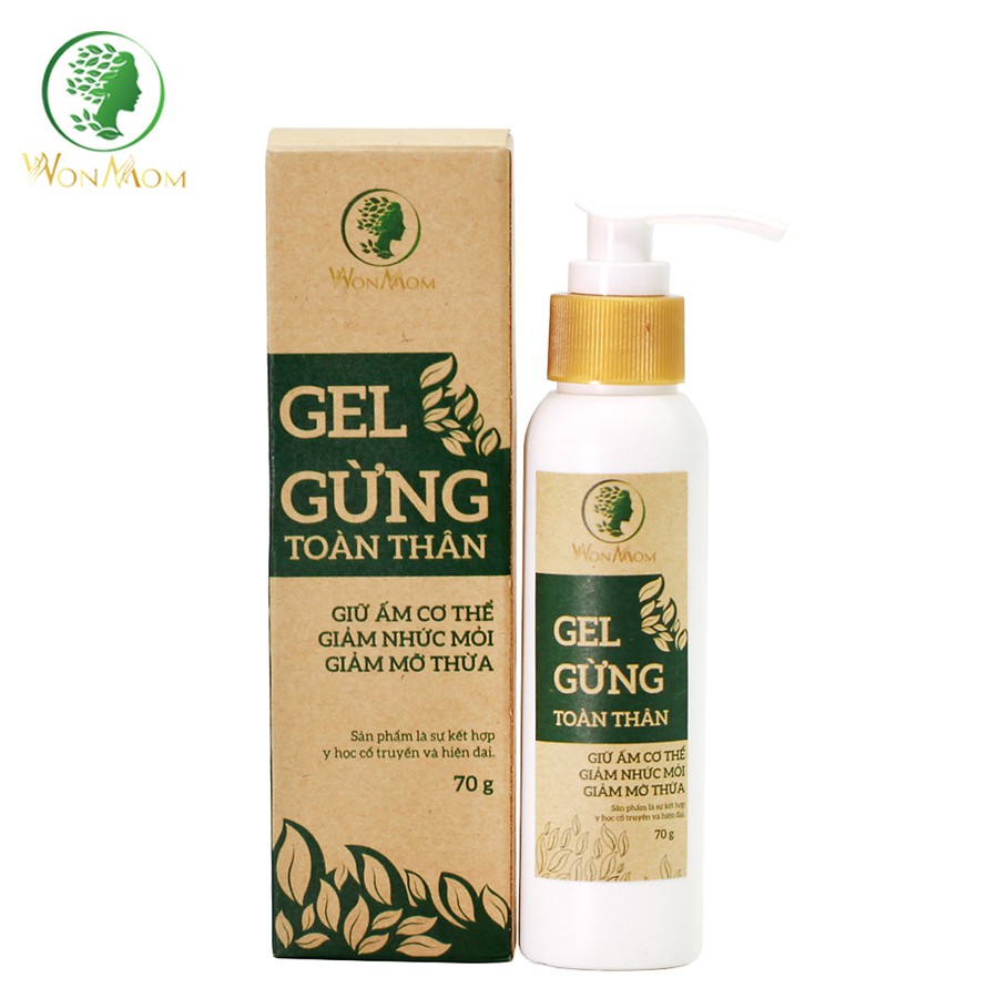 [ Giảm 35K - Đơn 339K ] Gel Gừng Toàn Thân Massage Trị Đau Nhức, Phù Nề Wonmom 70g