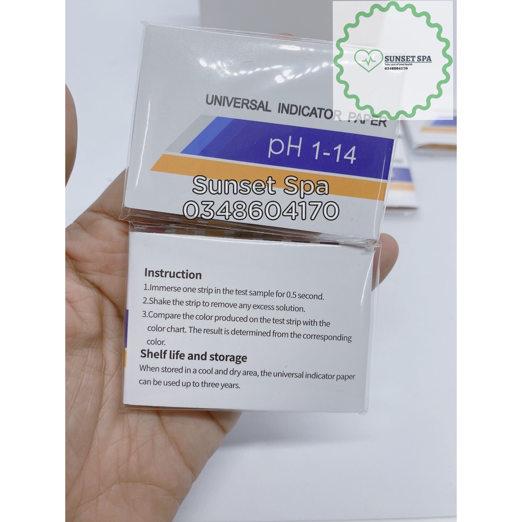 Giấy Quỳ Tím Đo Độ PH, Kiểm Tra Chất Lượng PH Nước, Test PH 1-14 Kèm Bảng Màu, PH 1-14 Universal Litmus Test Paper