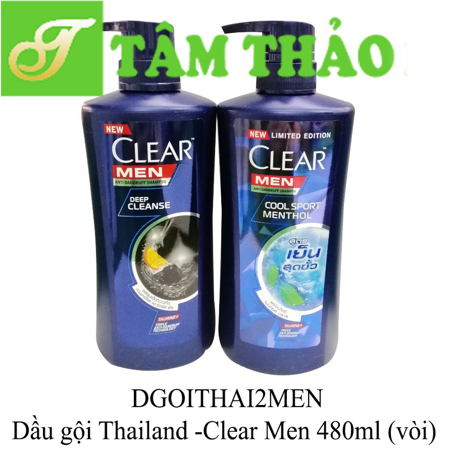 Dầu gội Clear Thái Lan 450ml Thảo dược, Bạc hà, Hồng, Tím, Men 8851932391542,8851932391573,8851932391559,8851932391627