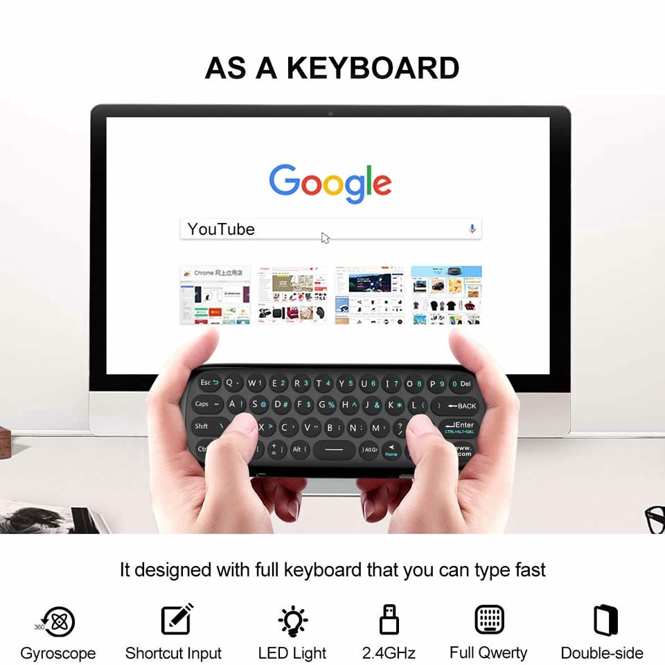 Mini Keyboard W1 2.4g Wireless For Laptop Android Tv Box Pc