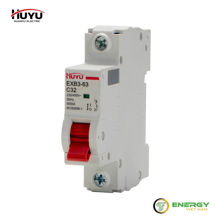 Áp Tô Mát HUYU AC DZ47N-63 1P C6A