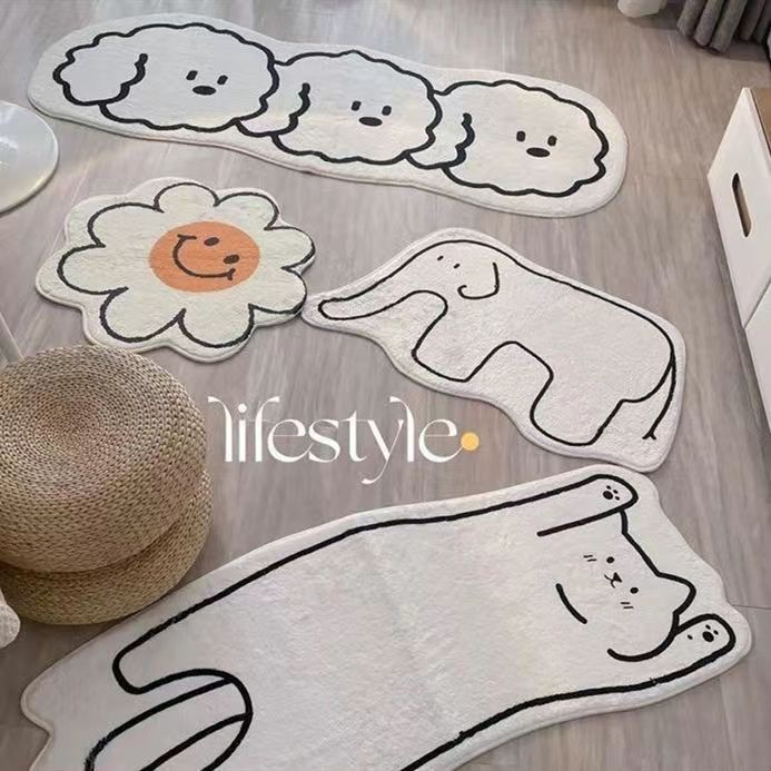 Thảm lót cửa chùi chân Chống Trượt Hình Mèo Hoạt Hình Đáng Yêu