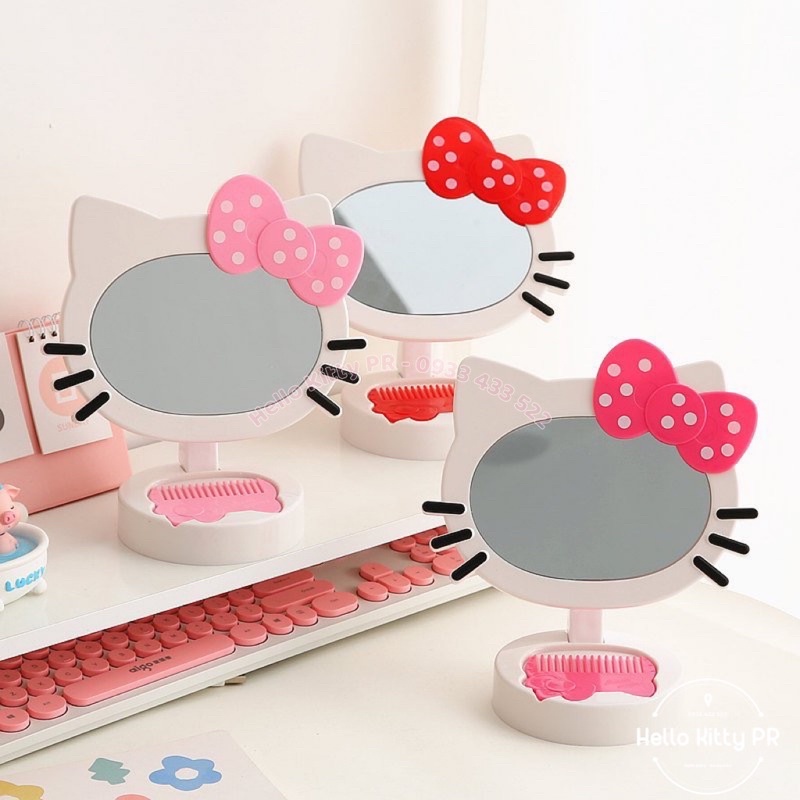 Gương lược xoay 360 độ Hello Kitty