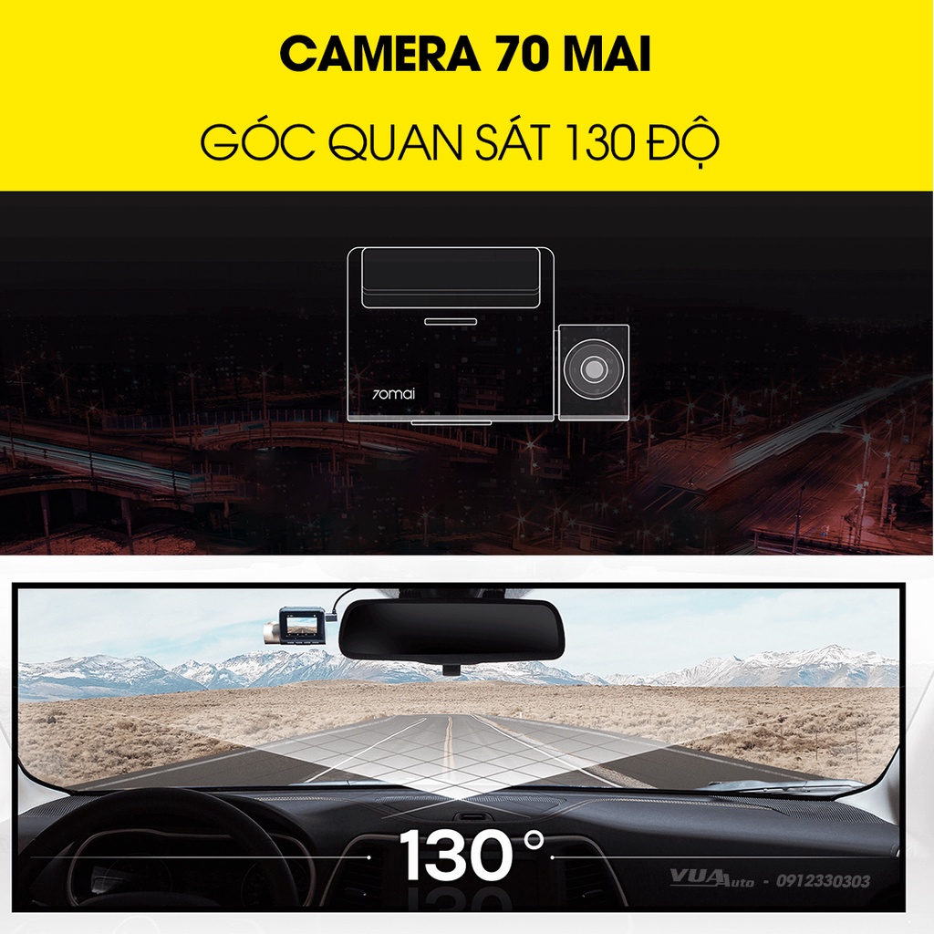 Combo Camera Hành Trình Ô tô Xiaomi 70mai Pro Dash Cam 70 Mai Lite Chính Hãng Full HD+ Thẻ nhớ 32Gb
