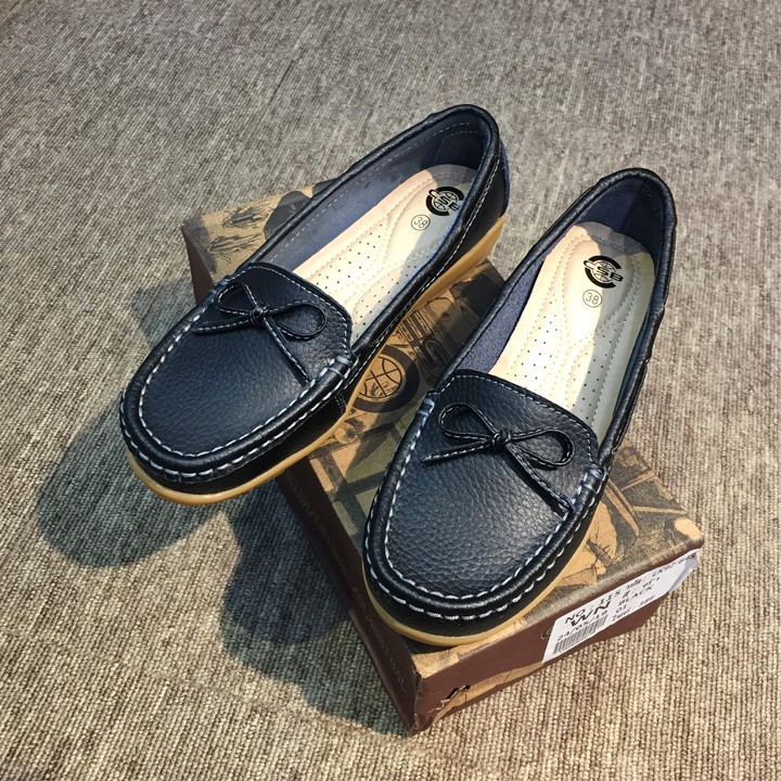 Giày đế bằng moca nữ da bò mềm Thái Lan siêu êm chân chuyên đi bộ chính hãng CSB Shoes LK92-645 Sr7 | BigBuy360 - bigbuy360.vn