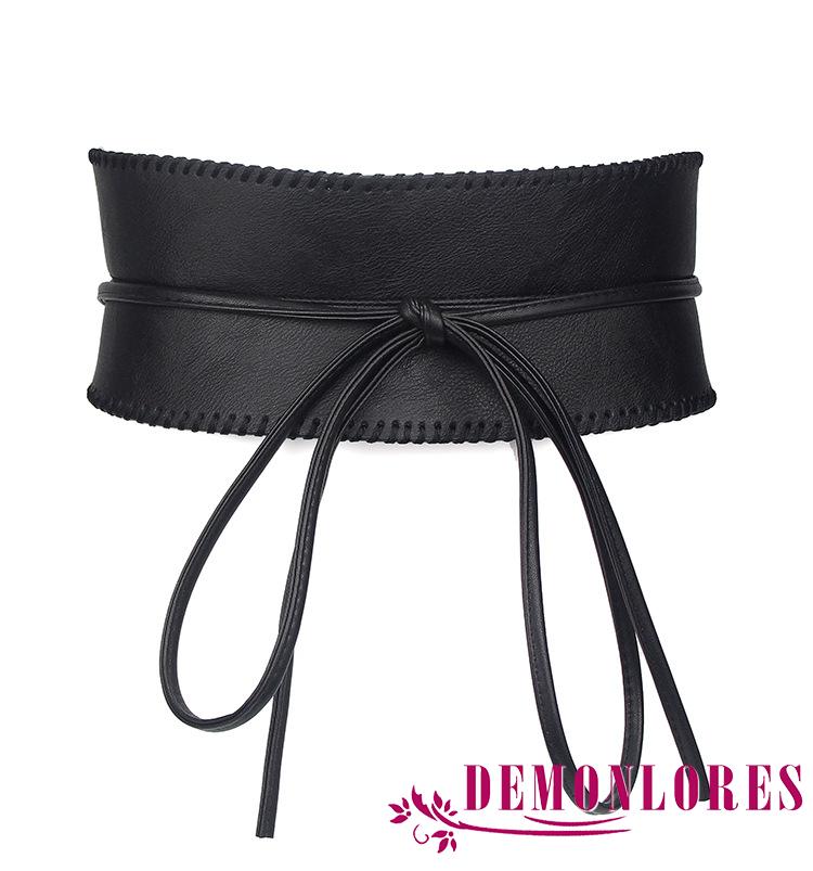 Thắt Lưng Da Bản To Phối Nơ Thiết Kế Hợp Thời Trang Cho Nữ