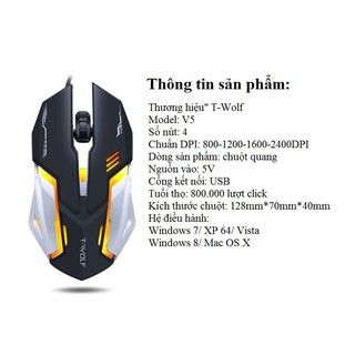 Chuột chuyên chơi game T-WOLF V5