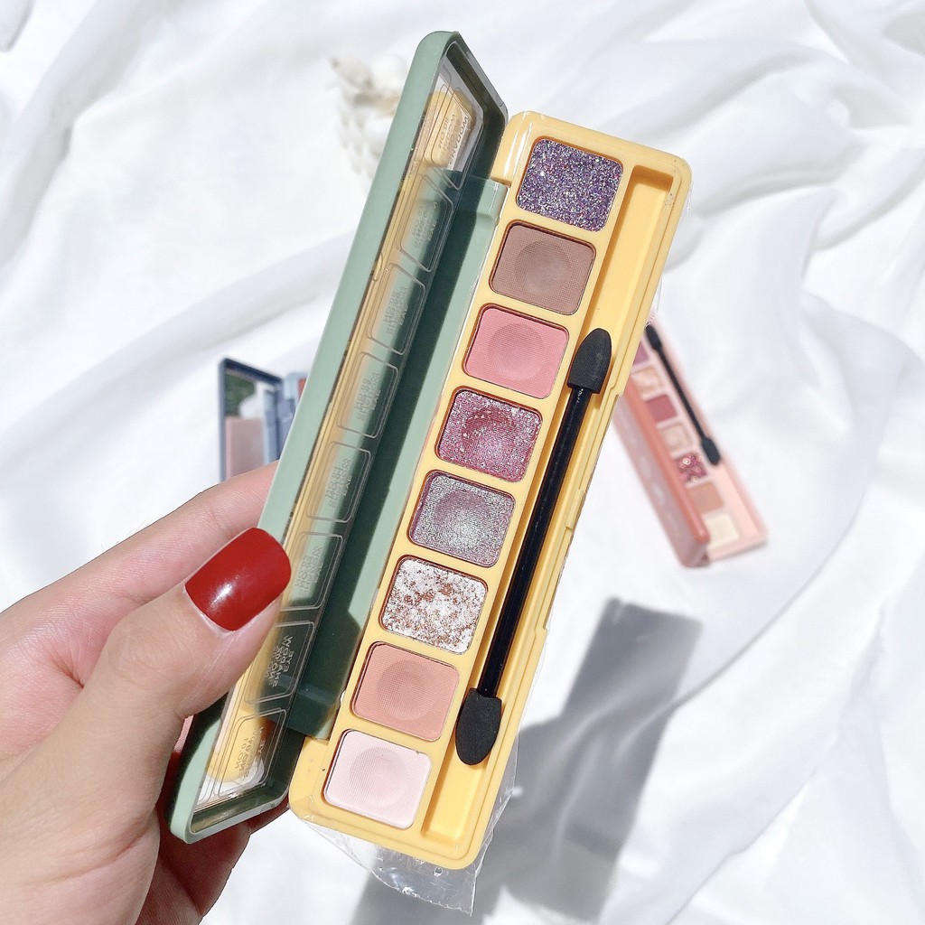 BẢNG PHẤN MẮT 8 Ô SOFT EYE Lameila eyeshadows palettes nội địa sỉ rẻ nhũ màu mắt lâu trôi chuẩn màu NGỰA BEAUTY | BigBuy360 - bigbuy360.vn