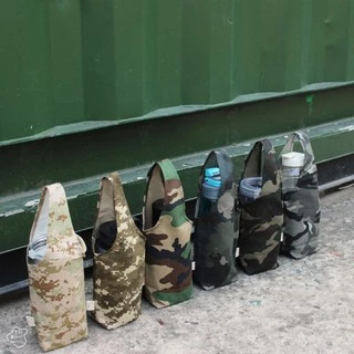 TÚI VẢI 1 QUAI ĐỰNG BÌNH NƯỚC HOA VĂN CAMO, ARMY/TÚI ĐỰNG BÌNH GIỮ NHIỆT, LY GIỮ NHIỆT BẢO VỆ MÔI TRƯỜNG