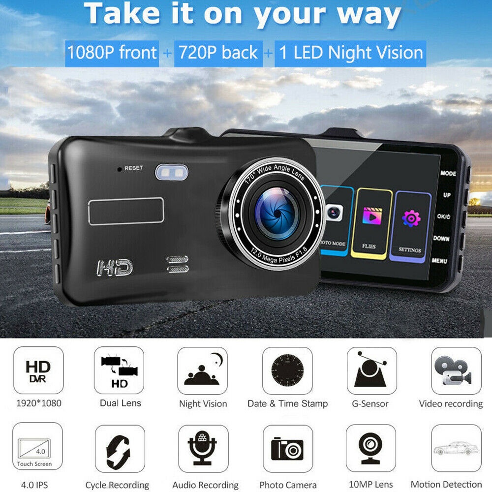 Camera Hành Trình Trước Và Sau HD 1080P 4" Hỗ Trợ Quay Đêm												Nhà Định Cựu Dawns | BigBuy360 - bigbuy360.vn