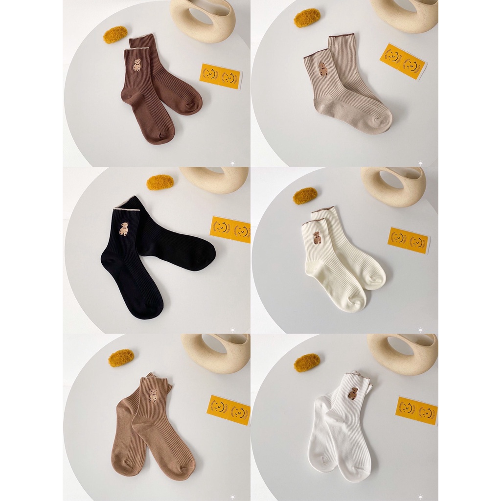 Tất Vớ Cotton Thời Trang Nữ Cổ Cao Và Hoạt Hình Siêu Đáng Yêu