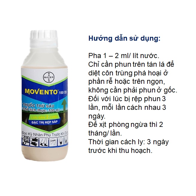 Chế phẩm sinh học Movento 150OD lọ 100ml