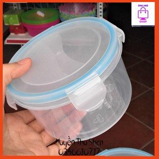 Hộp tròn thực phẩm khóa 4 cạnh
