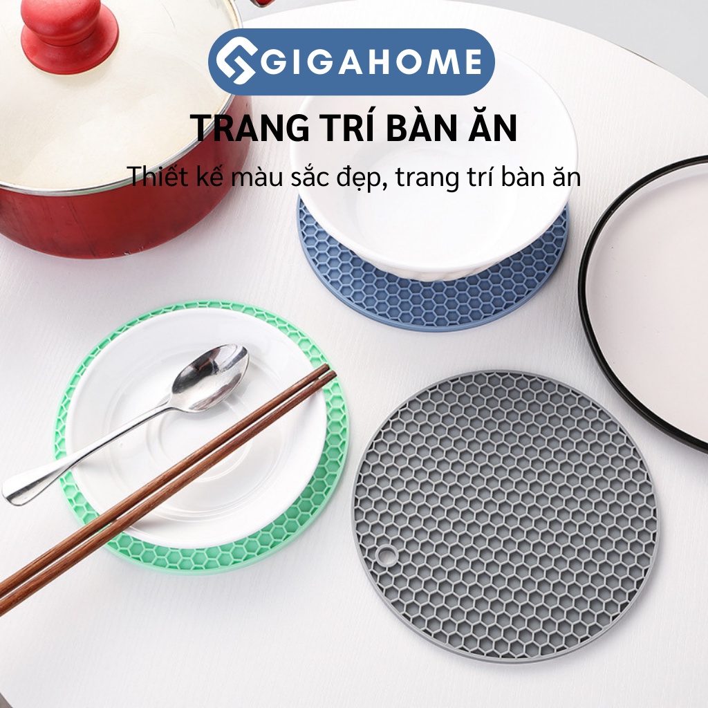 Miếng Lót Nồi Silicone Chống Nóng, Chịu Nhiệt Chống Trượt GIGAHOME Phong Cách Bắc Âu 9978