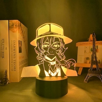 New 3D Lamp Bungo Stray Dogs Night Lights USB LED Lighting Anime Dazai Nakajima Acrylic 7 Colours Home Decor High Quality