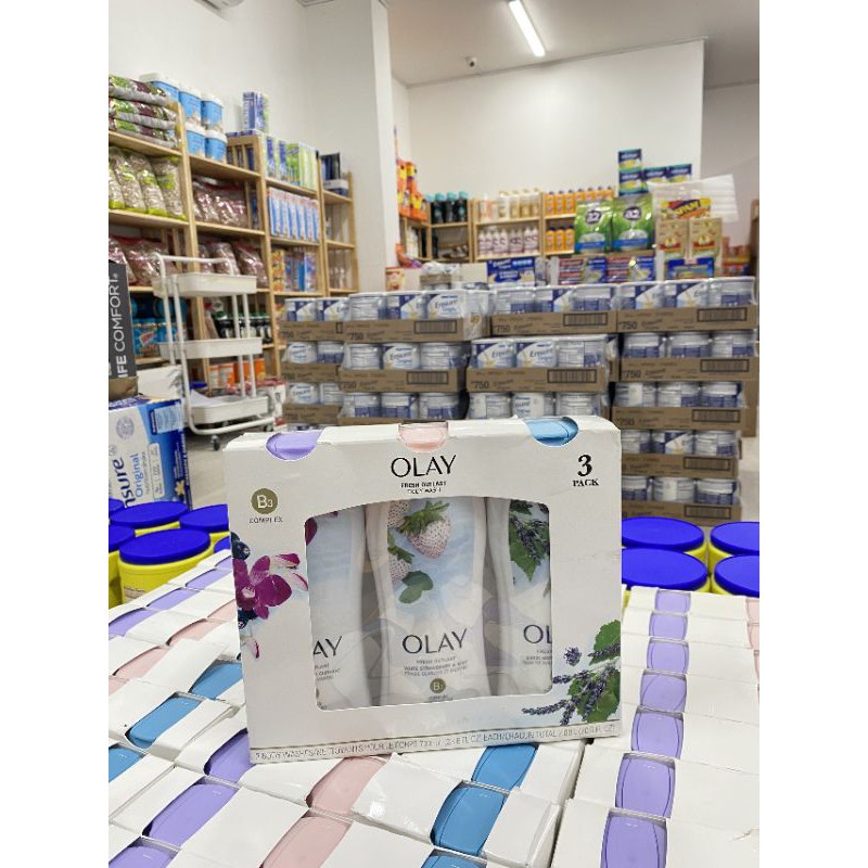 Set 3 chai SỮA TẮM OLAY FRESH OUTLAST 700ml