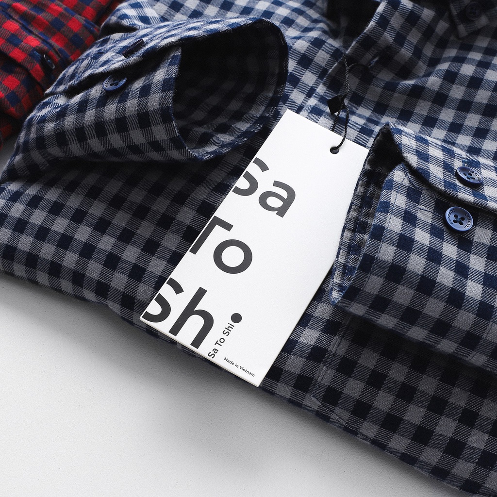 |Hẻm Store| Áo Sơ mi nam SATOSHI SASM55 caro chất cotton thoáng mát mềm mịn, thấm hút mồ hôi, dễ phối đồ | BigBuy360 - bigbuy360.vn