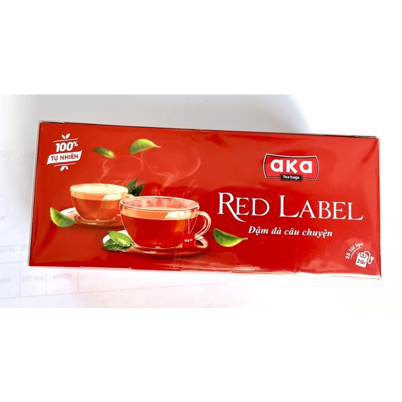Hồng Trà túi lọc AKA Red Label Tân Nam Bắc - hộp 50g (25 túi lọc x 2g)
