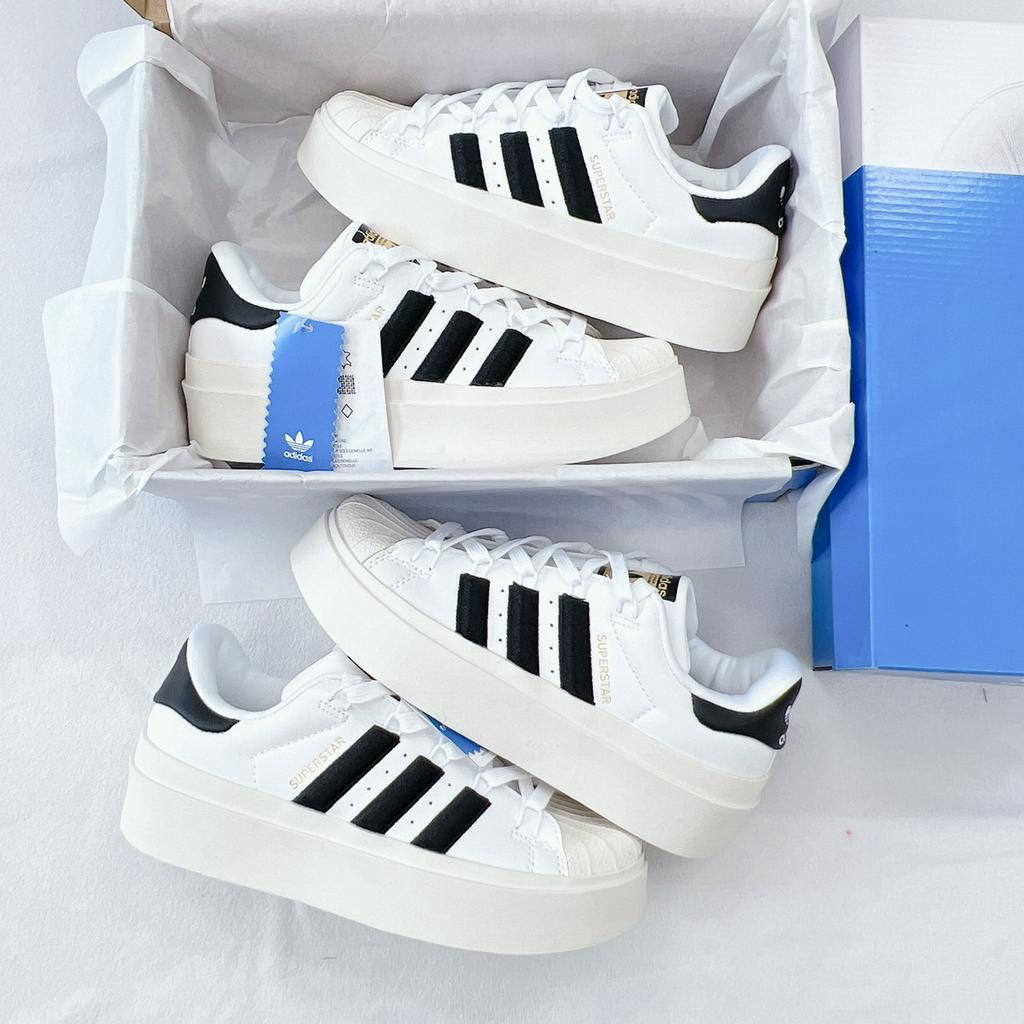 Giày Thể Thao Nữ Ngô Thắng Superstar Tenis Kem Đế Cao