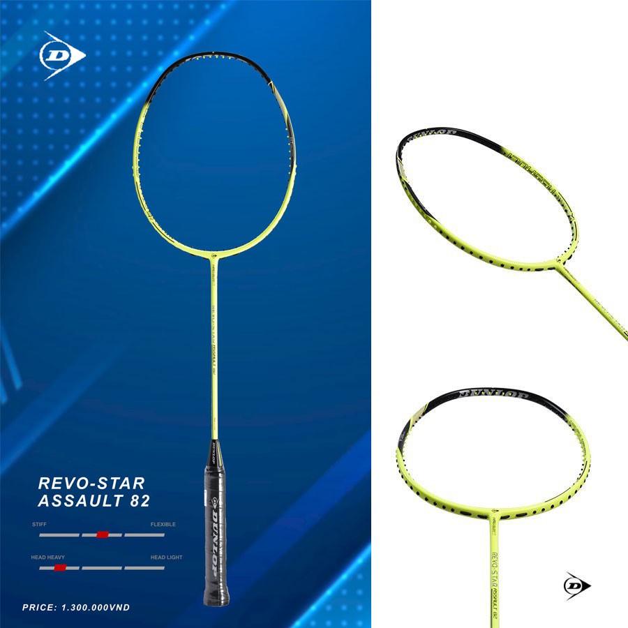 Vợt cầu lông Dunlop Revo Star Assault 82 - Hàng chính hãng thương hiệu Anh Quốc