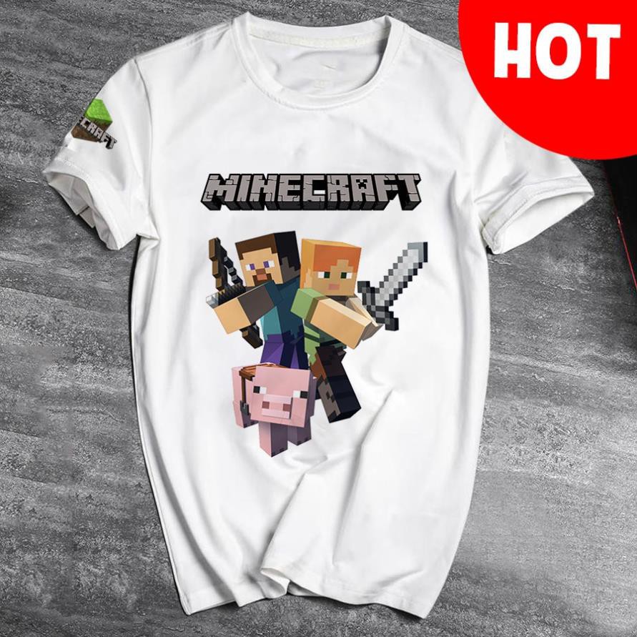 áo phông MineCraft giá siêu rẻ in 3D cực nét sp bán chạy