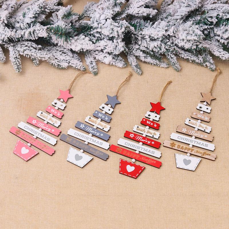 New Year DIY Wood Christmas Tree Ornament /Christmas Hanging Pendants Gifts /Home Christmas Party Decor