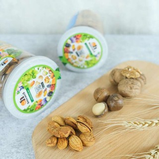 Hộp 400g Mix 3 loại hạt Smile Nuts (Macca, Óc Chó, Hạnh Nhân rang bơ)